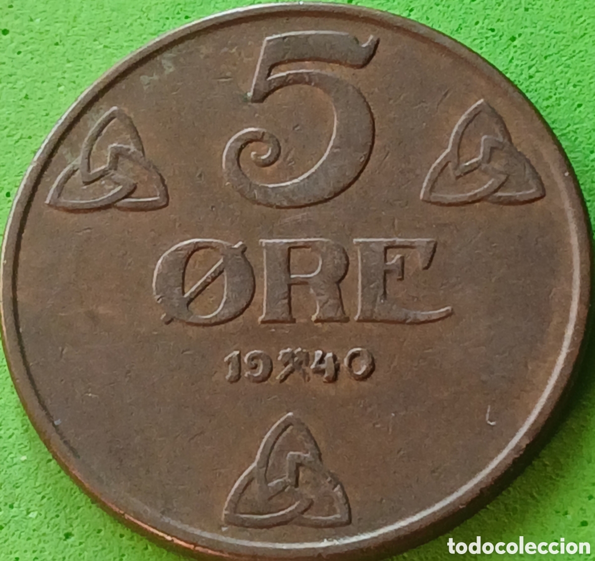 Monedas antiguas de Europa: Noruega 5 ore 1940 km#368