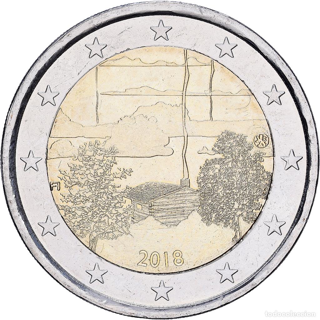 Monedas antiguas de Europa: [#1545649] Finlandia, 2 Euro, Finnish Sauna culture, 2018, Mint of Finland, Bimet&aacute;lico