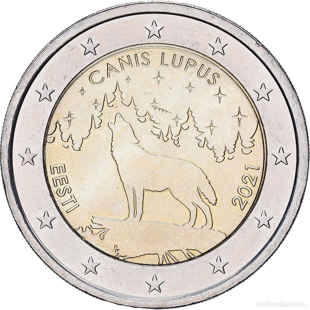 Monedas antiguas de Europa: [#1545651] Estonia, 2 Euro, Wolf, 2021, Vantaa, Bimet&aacute;lico, FDC, KM:98