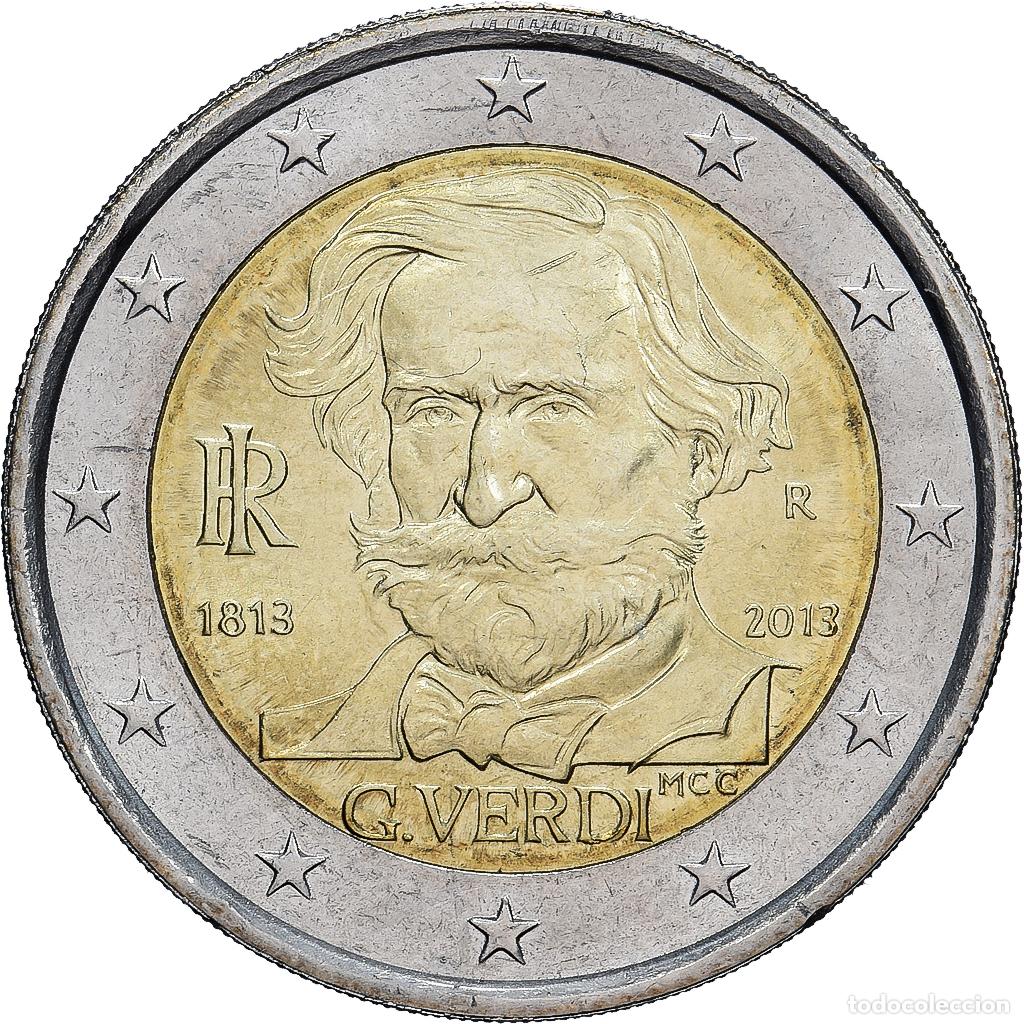 Monedas antiguas de Europa: [#1545654] Italia, 2 Euro, Giuseppe Verdi, 2013, Rome, Bimet&aacute;lico, FDC, KM:357
