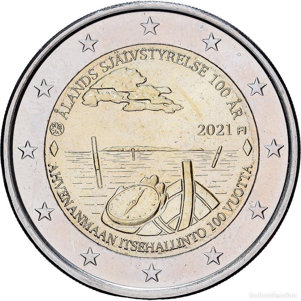 Monedas antiguas de Europa: [#1545657] Finlandia, 2 Euro, &Aring;land Islands, 2021, Rahapaja Oy, Bimet&aacute;lico, FDC, KM:299