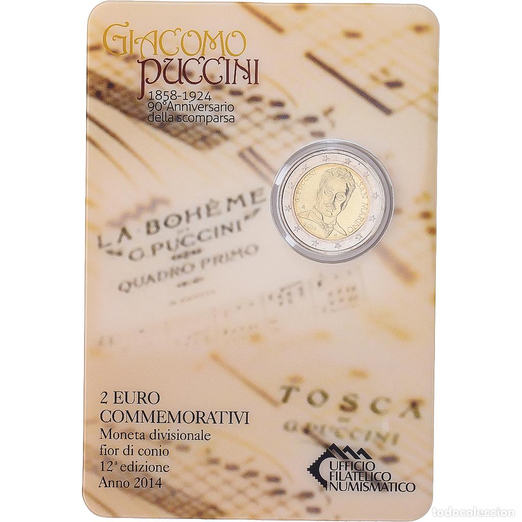 Monedas antiguas de Europa: [#1545640] San Marino, 2 Euro, Giacomo Puccini, BU, Rome, Bimet&aacute;lico, FDC, KM:295