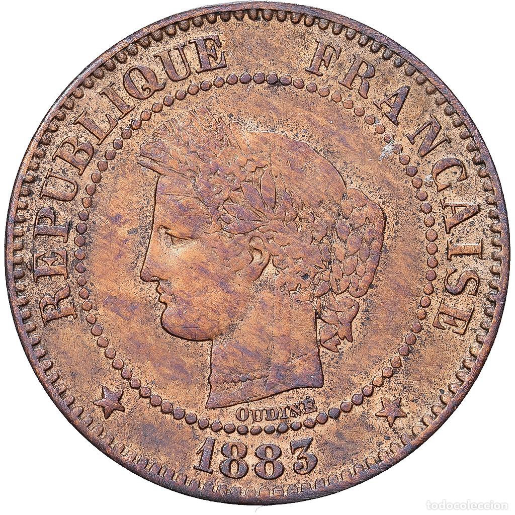 Monedas antiguas de Europa: [#1545712] Francia, 2 Centimes, C&eacute;r&egrave;s, 1883, Paris, Bronce, MBC, Gadoury:105