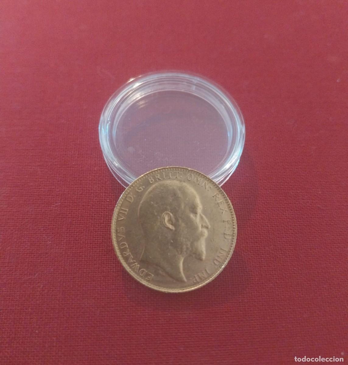 Monedas antiguas de Europa: Soberano de oro - Eduardo VII (1907)