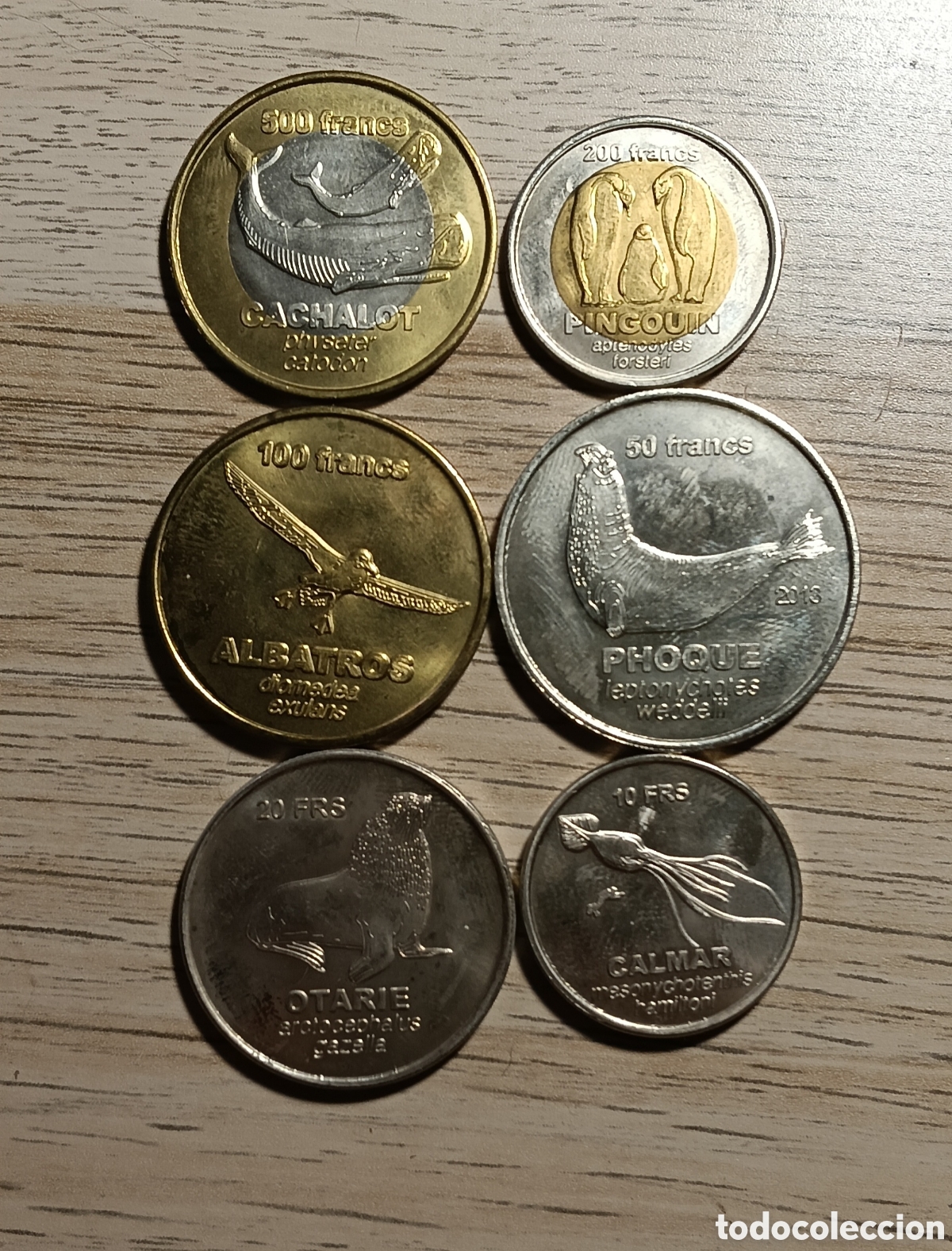 Monedas antiguas de Europa: Crozet. 6 valores. (5x2011) (1x2013)