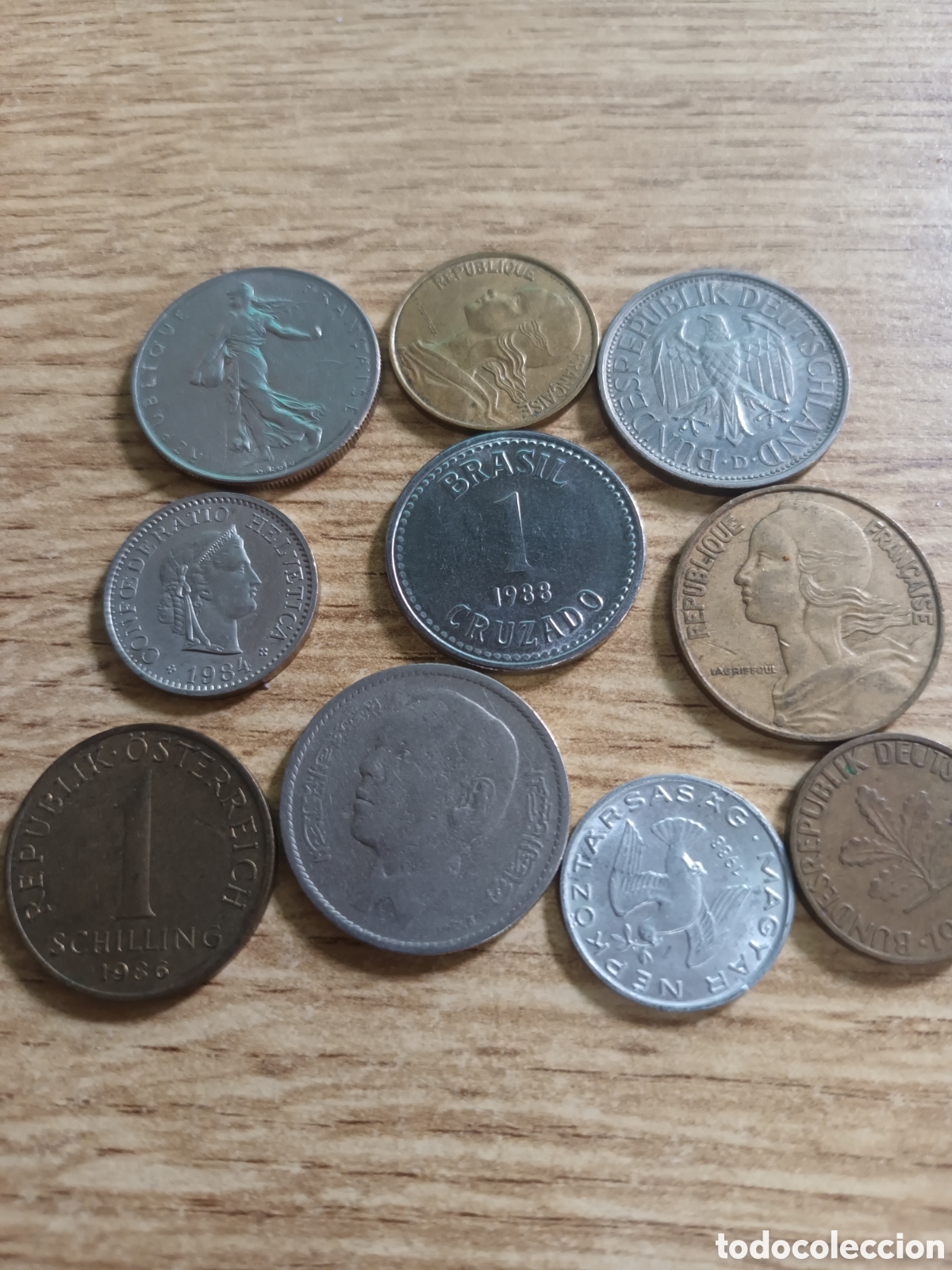 Monedas antiguas de Europa: LOTE DE 10 MONEDAS EXTRANJERAS DISTINTOS PA&Iacute;SES Y FECHAS