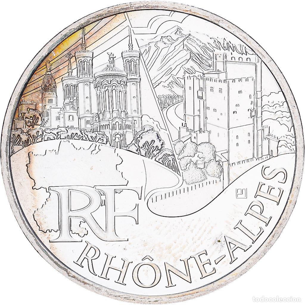 Monedas antiguas de Europa: [#1545689] Francia, 10 Euro, Rh&ocirc;ne-Alpes, 2011, MDP, Plata, SC, KM:1751