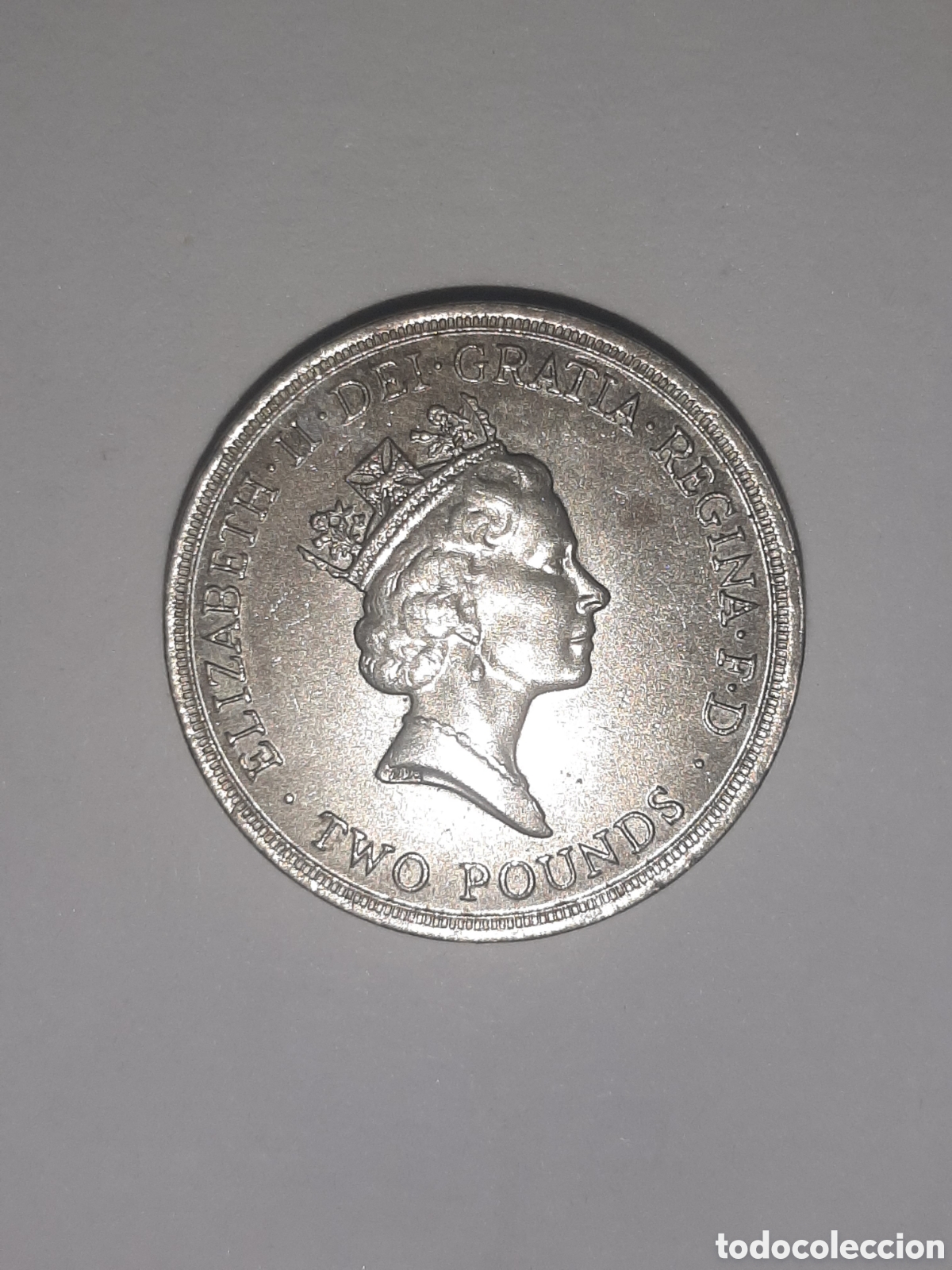 Monedas antiguas de Europa: REINO UNIDO ELIZABETH II 2 POUNDS 1986