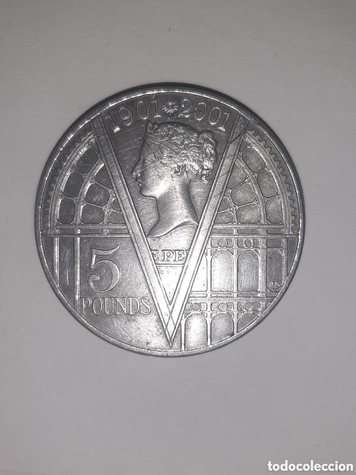 Monedas antiguas de Europa: REINO UNIDO 5 POUNDS 2001 CENTENARIO MUERTE REINA VICTORIA