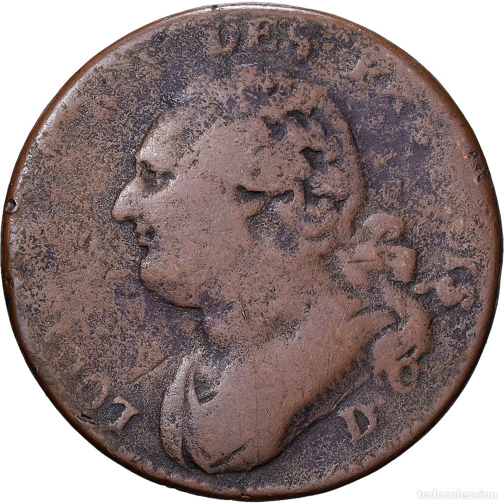 Monedas antiguas de Europa: [#1551443] Francia, Louis XVI, 12 deniers fran&ccedil;ois, 1792, Lyon, Bronce, BC