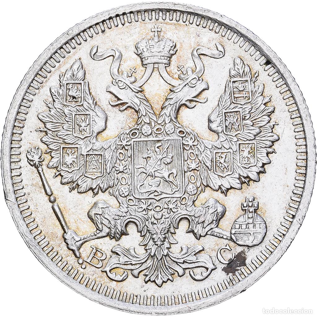 Monedas antiguas de Europa: [#1551478] Rusia, Nicholas II, 20 Kopeks, 1915, Saint Petersburg, Plata, MBC, KM:22a.2
