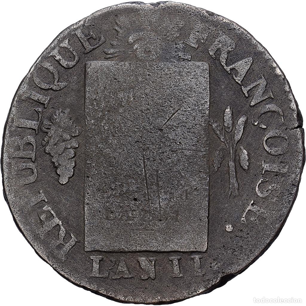 Monedas antiguas de Europa: [#1551461] Francia, Sol, Sol aux balances fran&ccedil;oise, 1793, Arras, Bronce, BC, Gadoury:19
