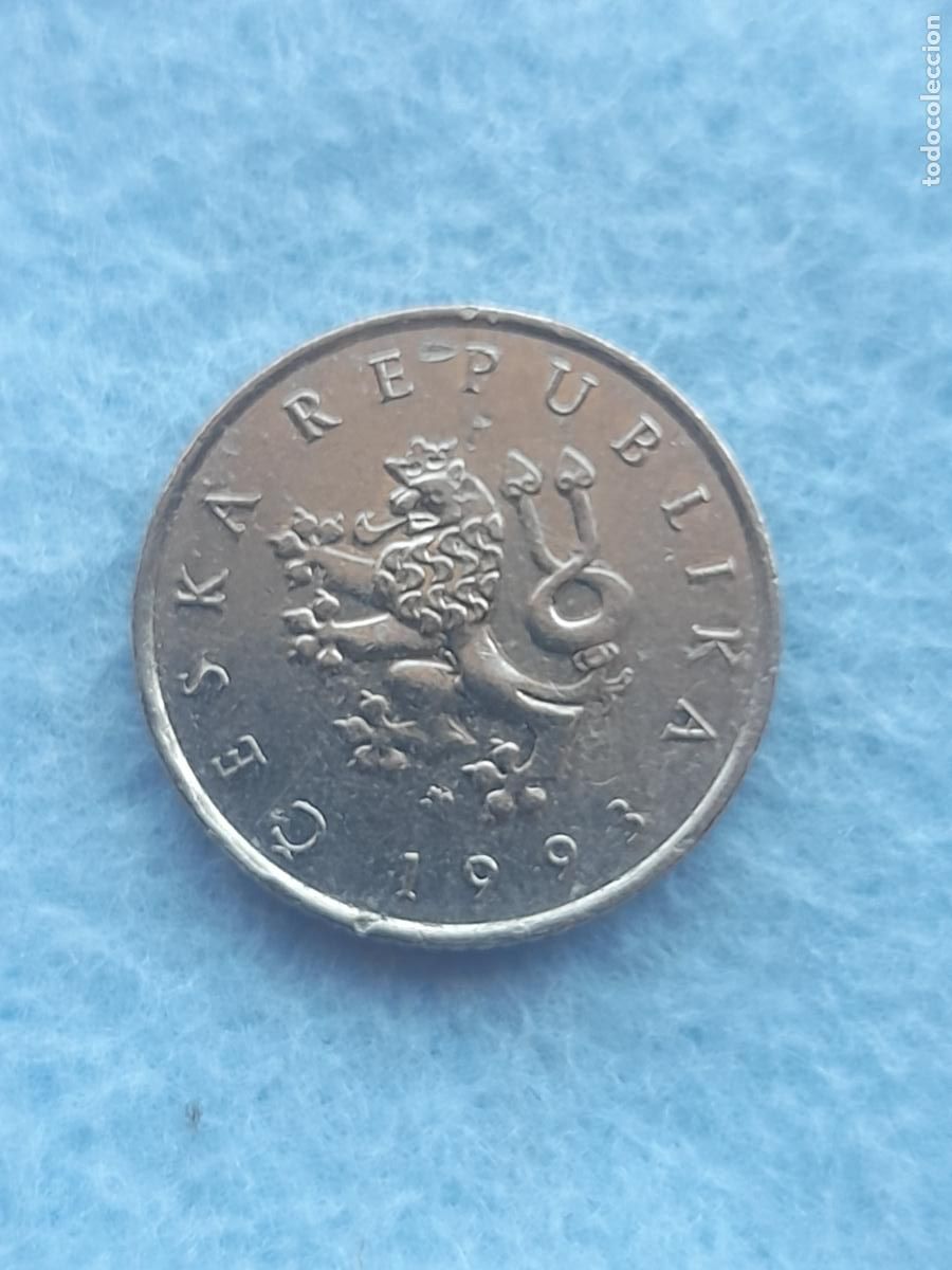 Monedas antiguas de Europa: Rep&uacute;blica Checa. 1 Corona. A&ntilde;o 1993.