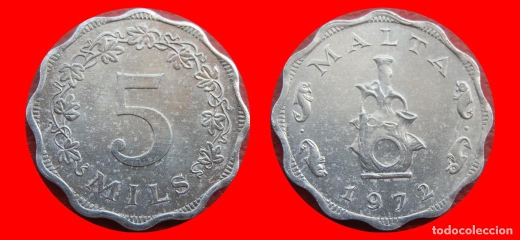 Monedas antiguas de Europa: 5 MILS 1972 MALTA-151405
