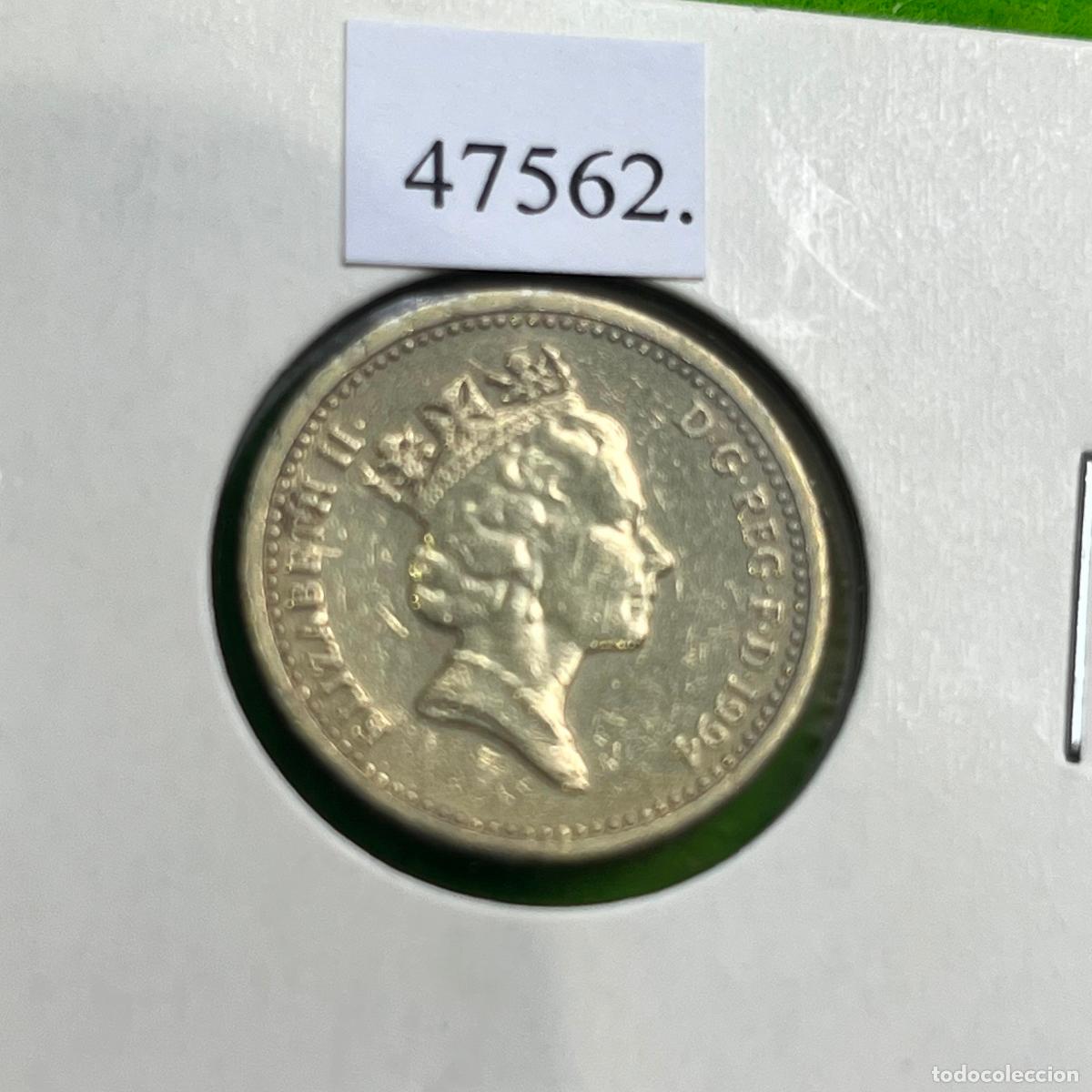Monedas antiguas de Europa: Inglaterra 1 libra 1994, UK - Foto 2