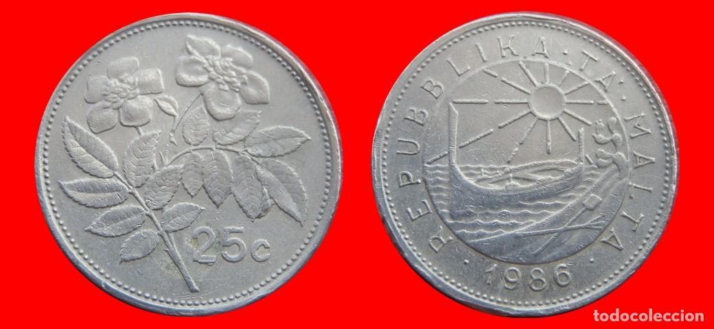 Monedas antiguas de Europa: 25 CENTIMOS 1986 MALTA-151416