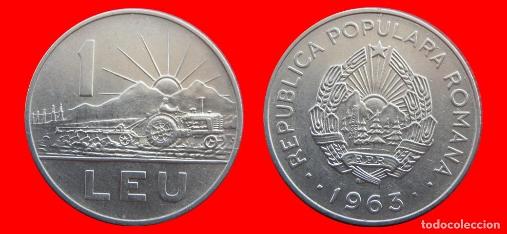 Monedas antiguas de Europa: 1 LEU 1963 RUMANIA-151435