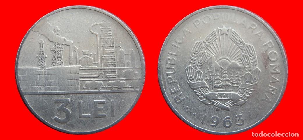 Monedas antiguas de Europa: 3 LEU LEI 1963 RUMANIA-151437