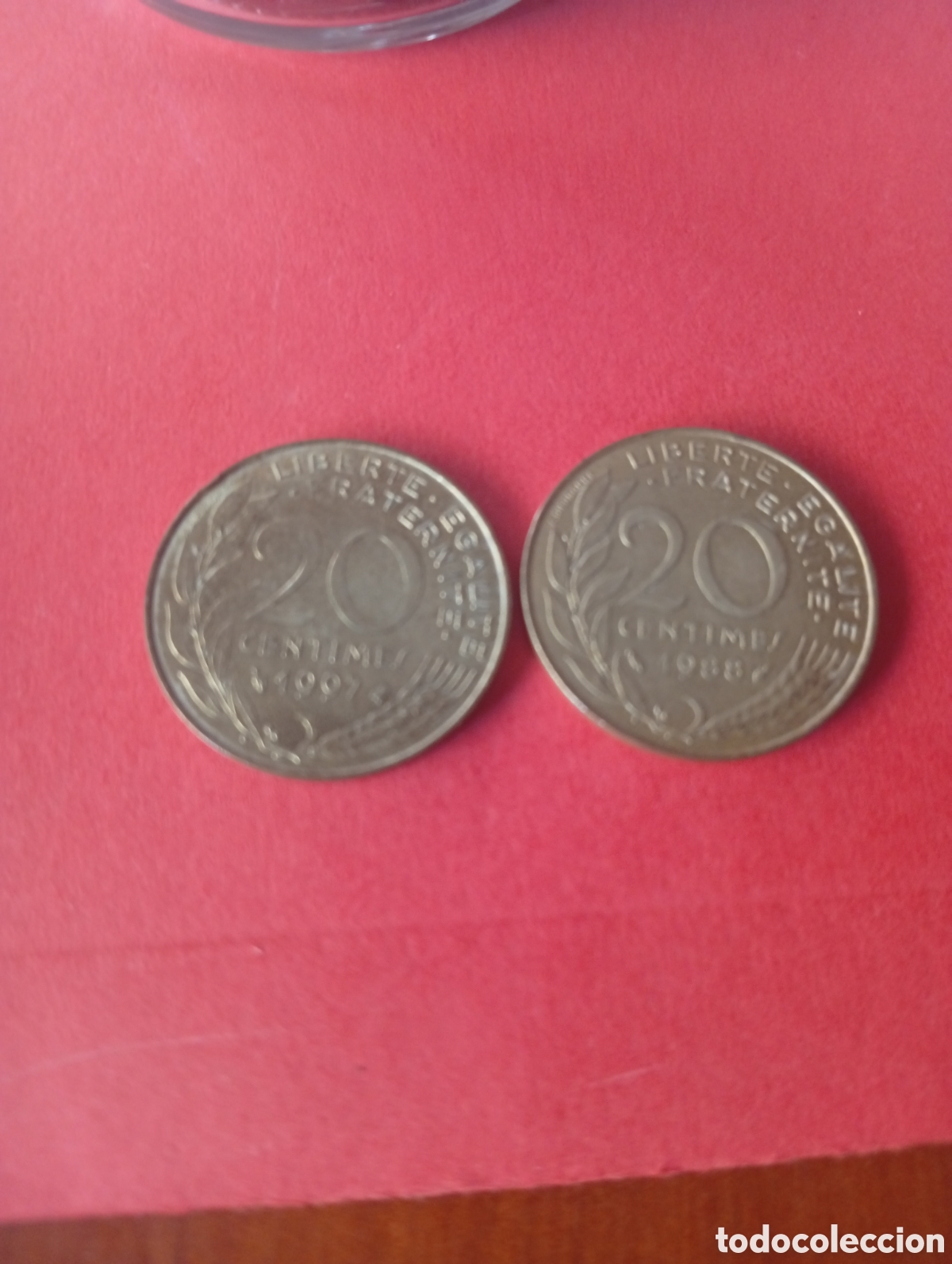 Monedas antiguas de Europa: MONEDA 20 CENTIMOS DE FRANCO FRANCES 1997 1988 2 MONEDAS