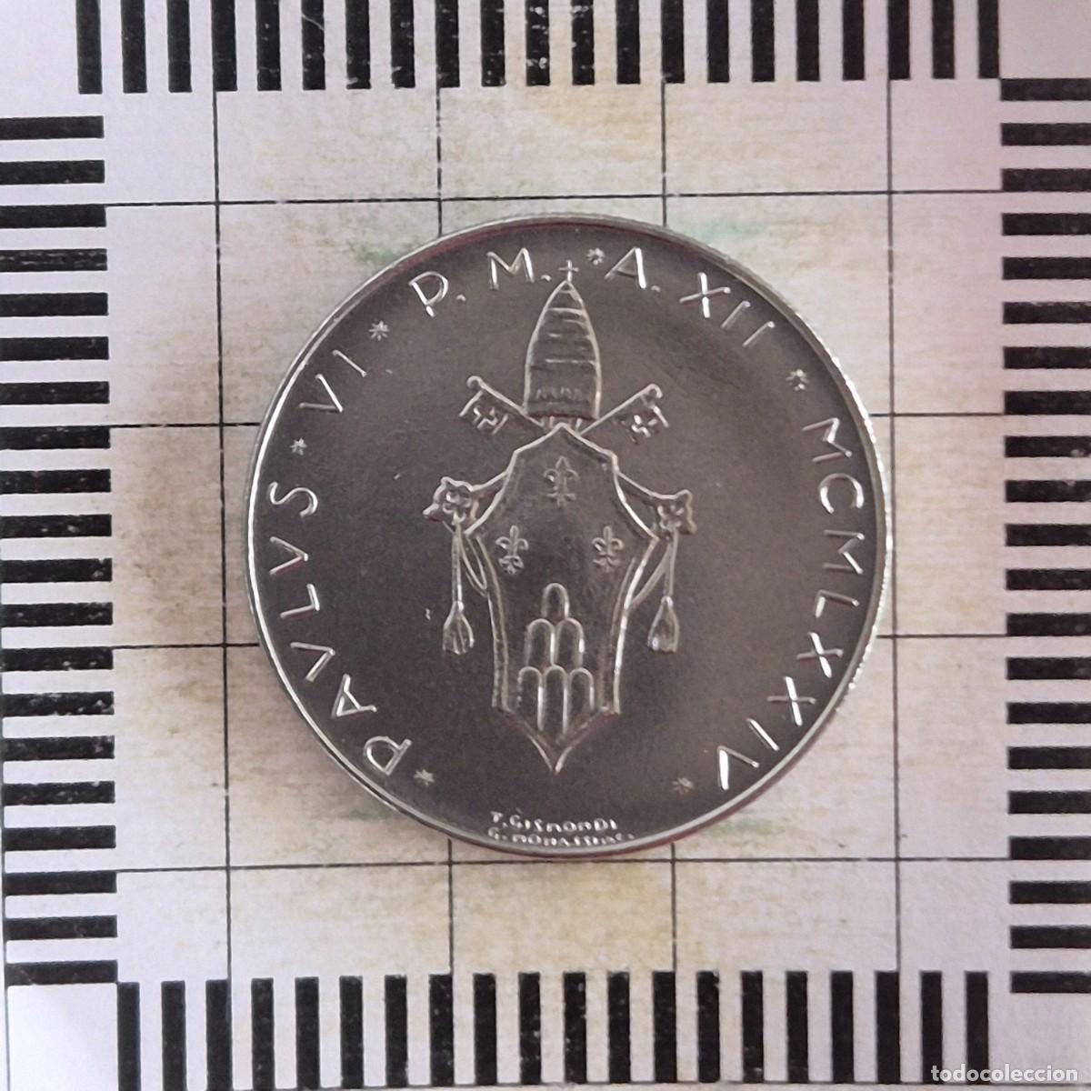 Monedas antiguas de Europa: 100 LIRAS, VATICANO. PABLO VI, 1974. (KM#122).
