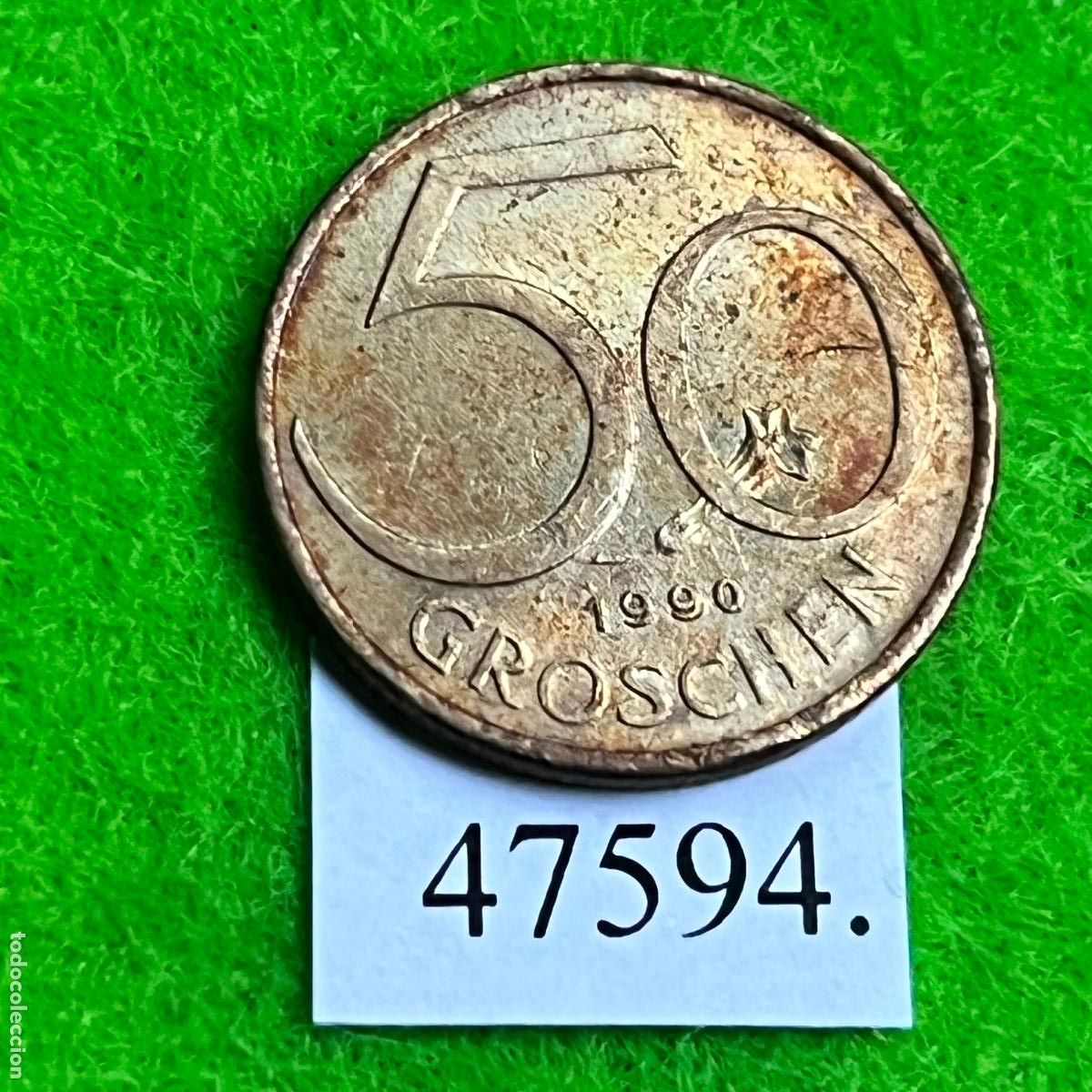 Monedas antiguas de Europa: Austria 50 groschen 1990