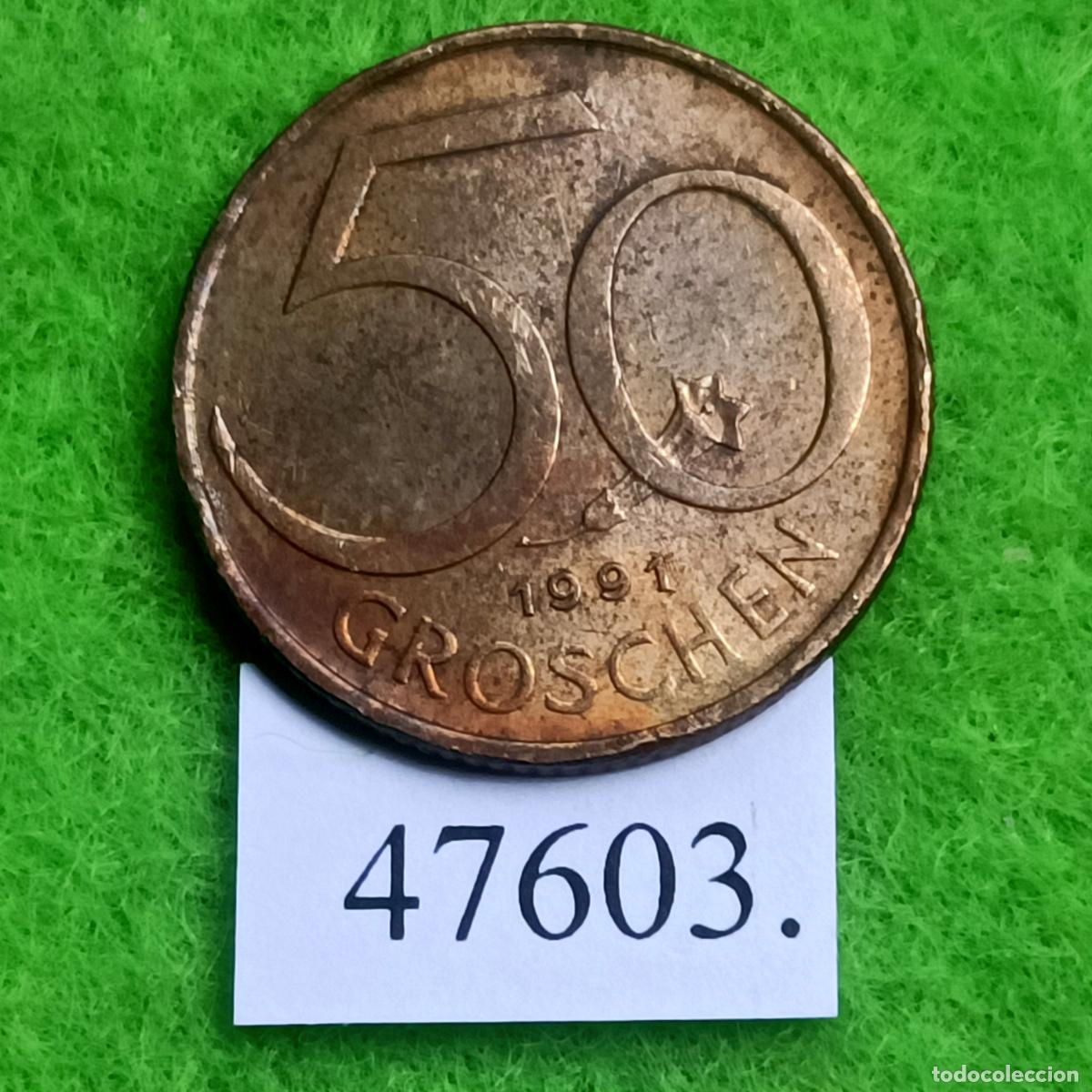 Monedas antiguas de Europa: Austria 50 groschen 1991