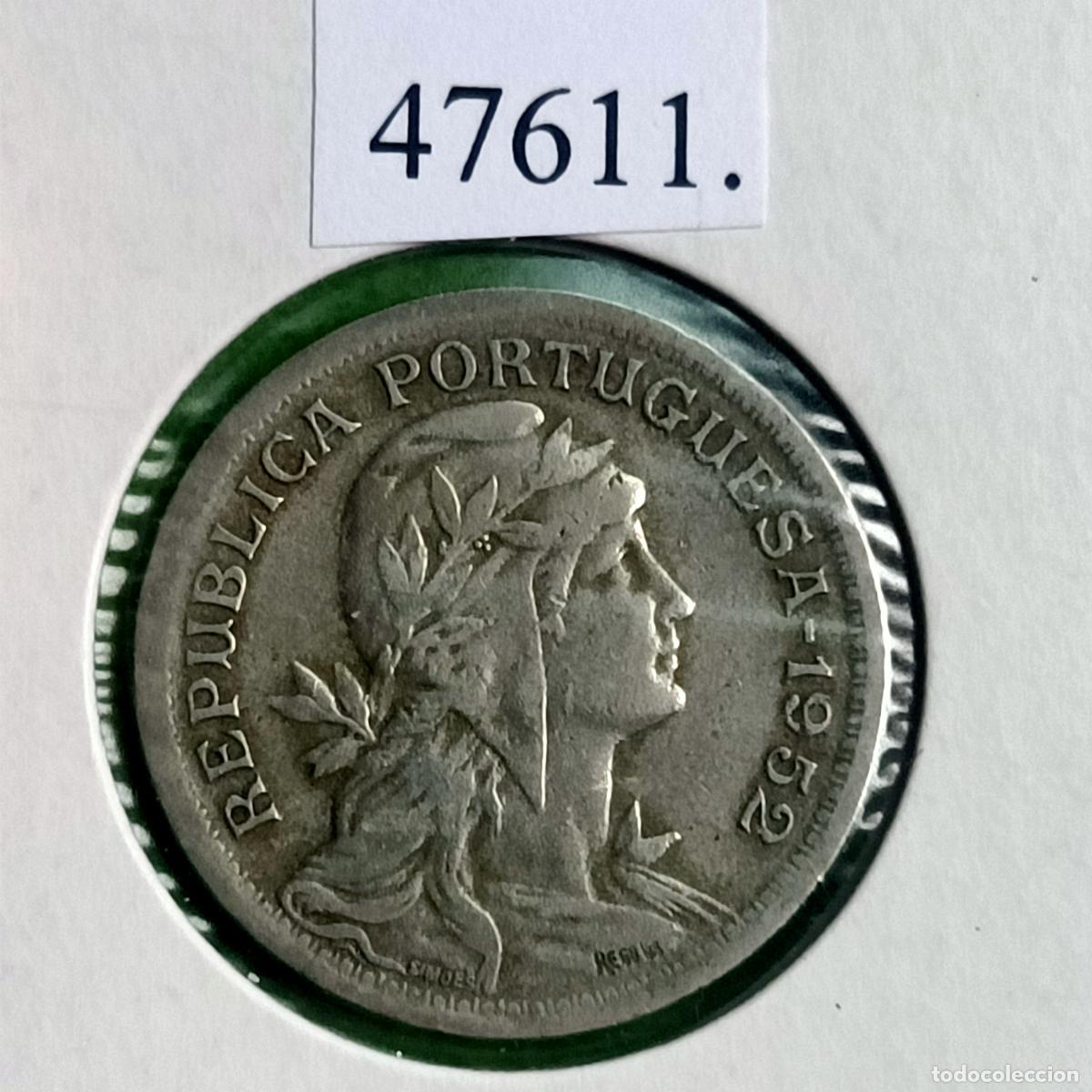 Monedas antiguas de Europa: Portugal 50 centavos 1952, c&eacute;ntimos