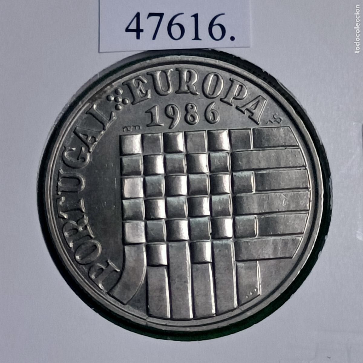 Monedas antiguas de Europa: Portugal 25 escudos 1986, adhesi&oacute;n de Portugal Comunidad Econ&oacute;mica Europea, CEE