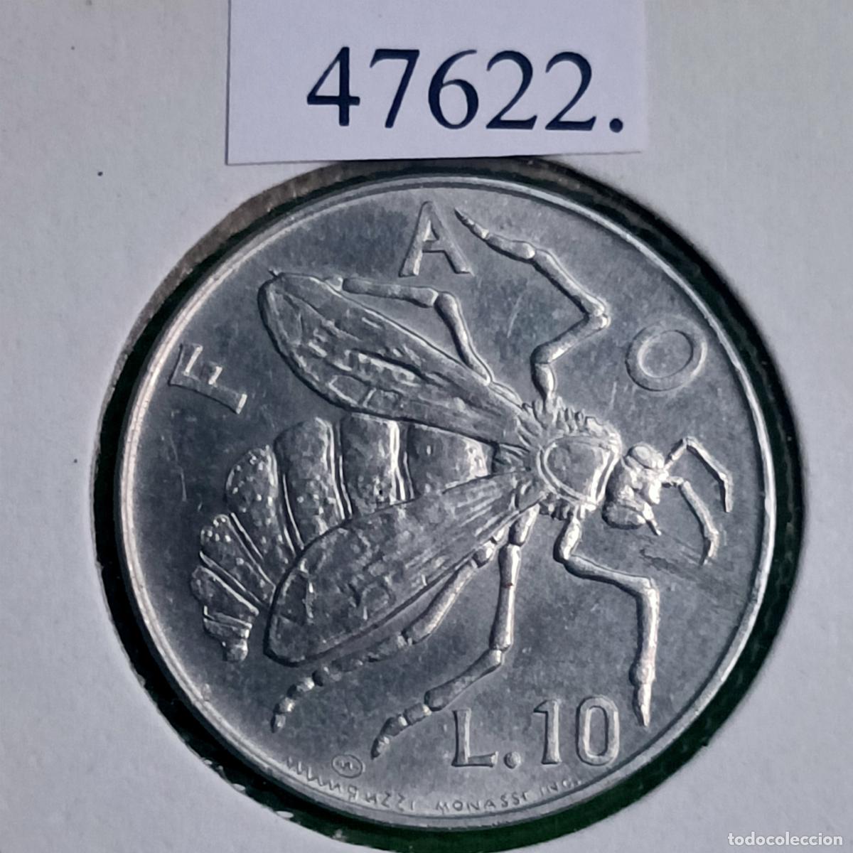 Monedas antiguas de Europa: San Marino 10 liras 1974, FAO