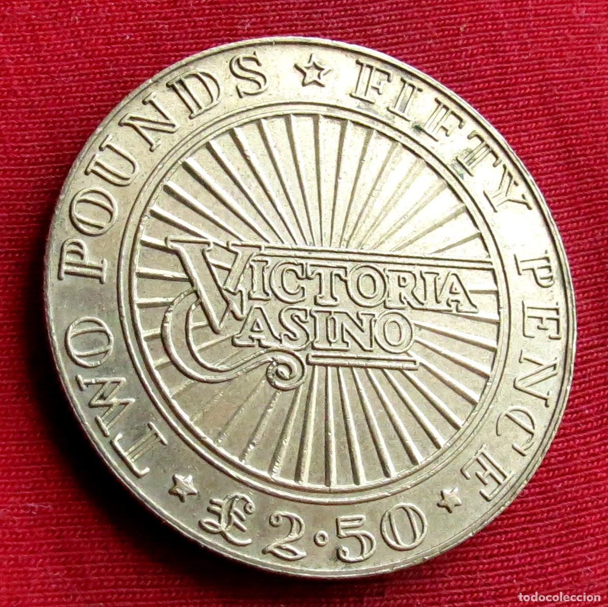 Monedas antiguas de Europa: Inglaterra Gran Breta&ntilde;a Casino Victoria 2,50 pound Reino Unido