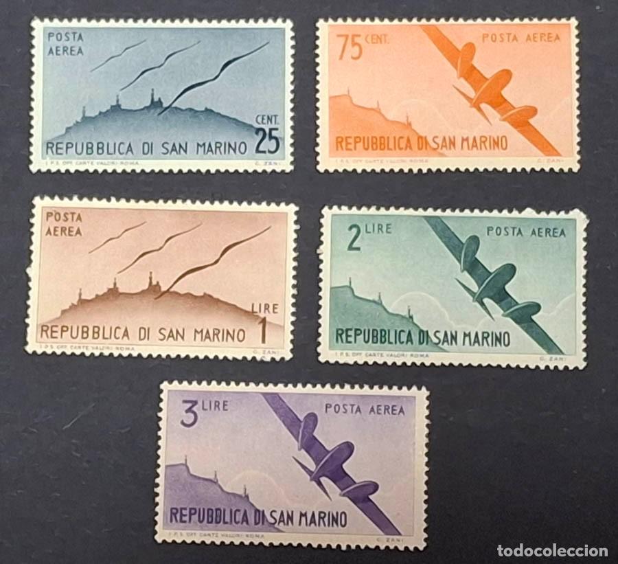 Monedas antiguas de Europa: 1946 5 sellos de San Marino