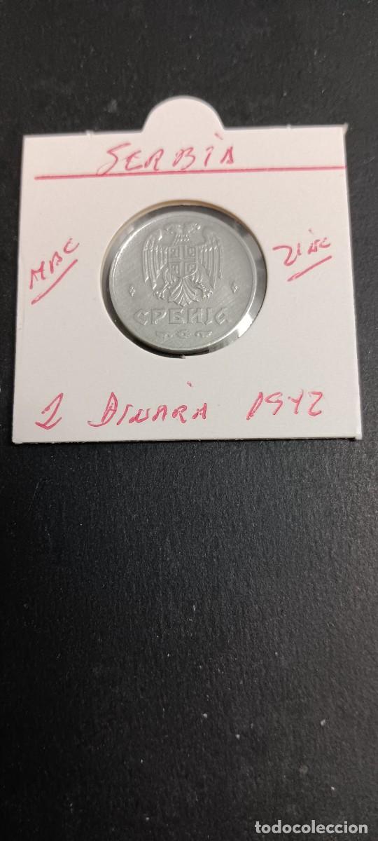 Monedas antiguas de Europa: SERBIA 2 DINARA 1942 MBC KM=32(ZINC)II GM OCUPACI&Oacute;N NAZI