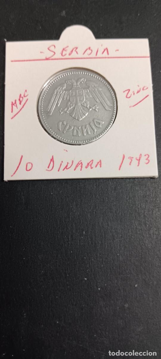 Monedas antiguas de Europa: SERBIA 10 DINARA 1943 MBC KM=33(ZINC)II GM OCUPACI&Oacute;N NAZI