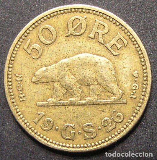 Monedas antiguas de Europa: GROENLANDIA (DINAMARCA) - 50 ORE 1926