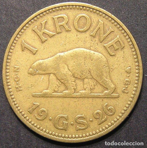 Monedas antiguas de Europa: GROENLANDIA (DINAMARCA) - 1 KRONE 1926