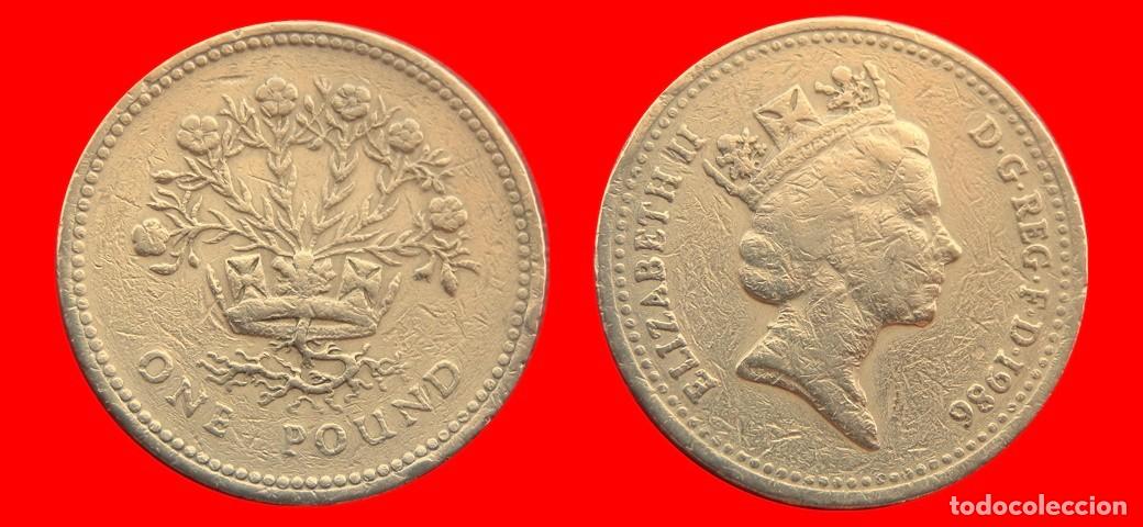 Monedas antiguas de Europa: 1 LIBRA POUND 1986 INGLATERRA REINO UNIDO-151478