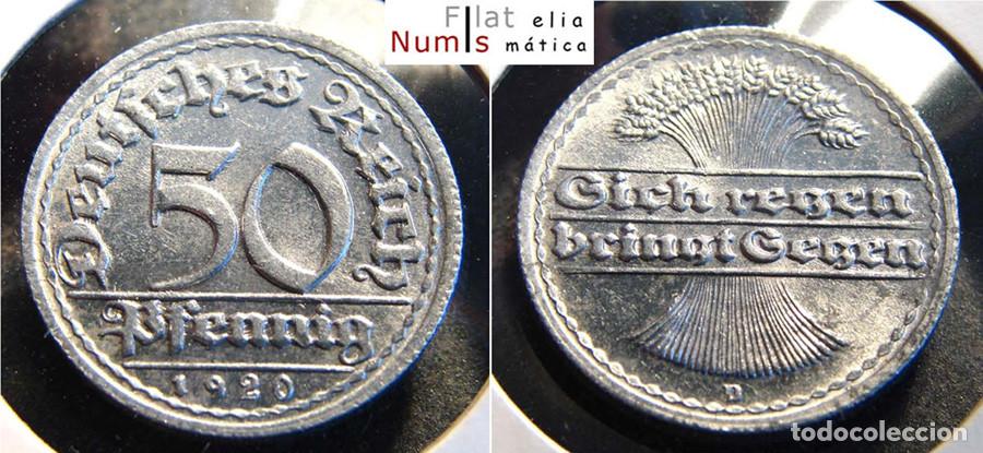 Monedas antiguas de Europa: ALEMANIA (WEIMAR) - 50 PFENNIG - 1920.D - ALUMINIO - NO CIRCULADA