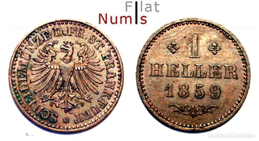 Monedas antiguas de Europa: ALEMANIA - FRANKFURT - 1 HELLER - 1859 - NO CIRCULADO