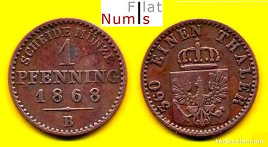 Monedas antiguas de Europa: ALEMANIA - PRUSIA - 1 PFENNING - 1868B - E.B.C.