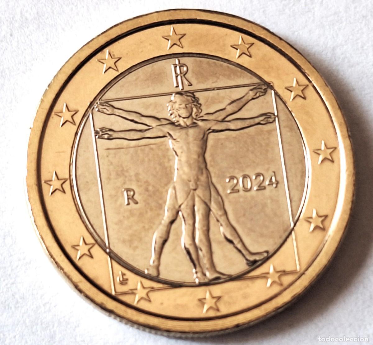 Monedas antiguas de Europa: ITALIA - MONEDA DE 1 EURO DEL A&Ntilde;O 2024 -- BIEN CONSERVADA