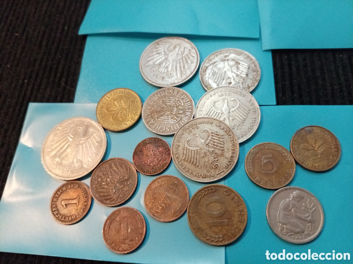 Monedas antiguas de Europa: Lote 16 monedas alemanas desde 1876