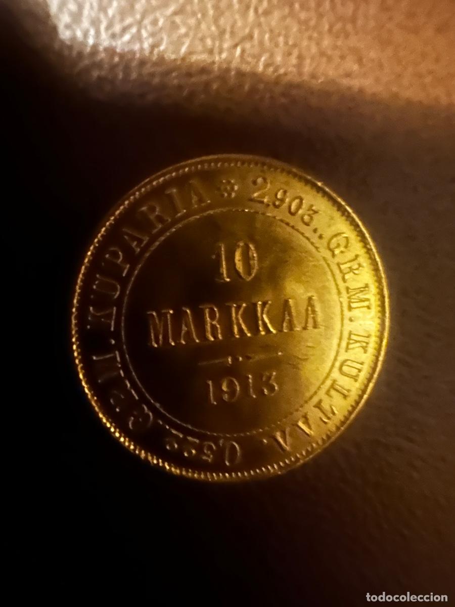 Monedas antiguas de Europa: Lote MK2: MONEDA DE ORO 10 MARKKAA FINLANDIA 1913 - &iexcl;&Uacute;LTIMO A&Ntilde;O DE EMISI&Oacute;N!