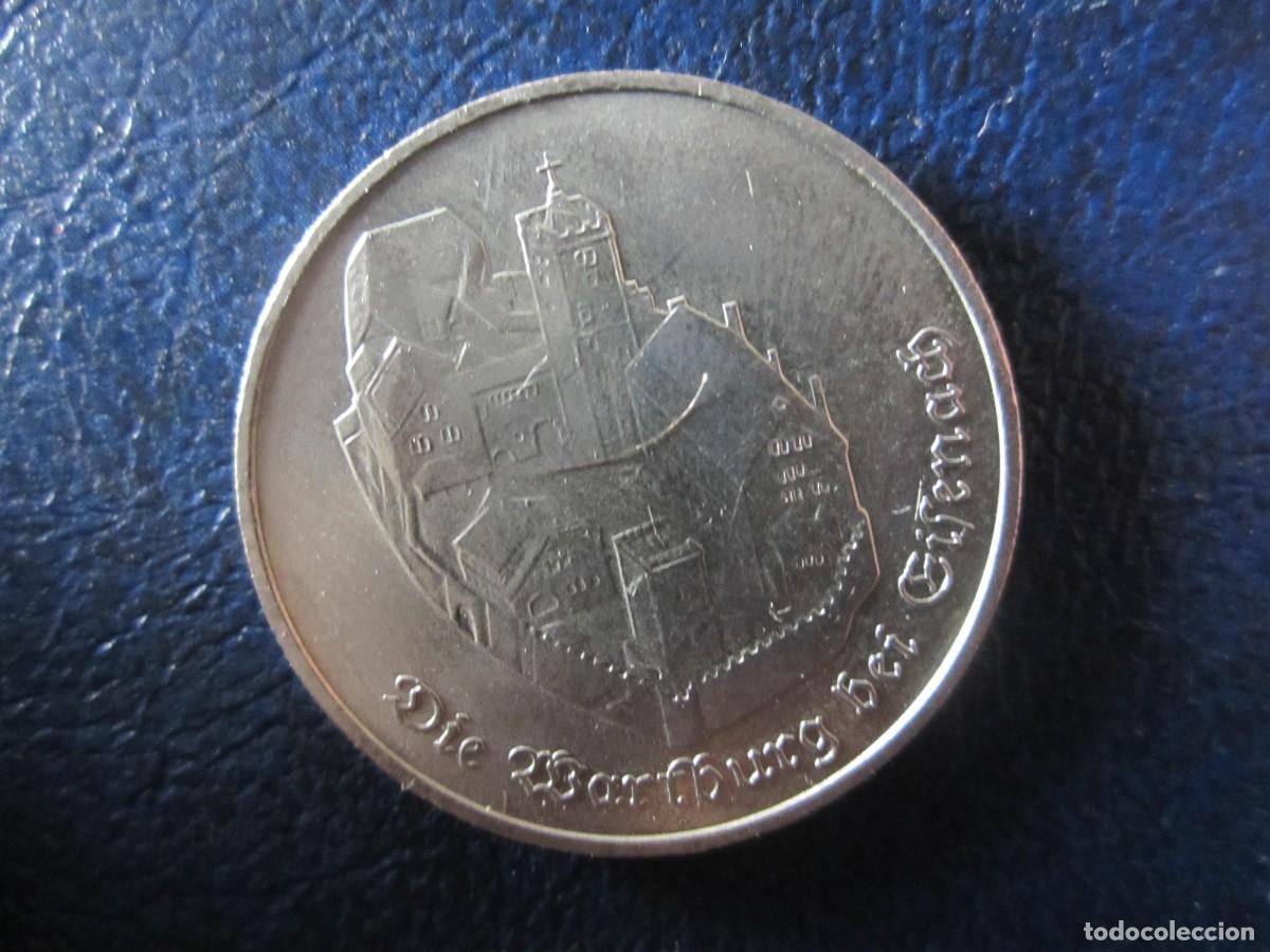 Monedas antiguas de Europa: Alemania Oriental RDA DDR 5 Marcos 1982 Castillo de Wartburg
