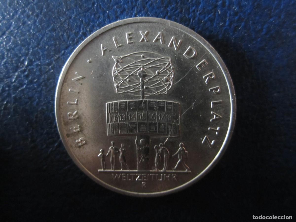 Monedas antiguas de Europa: Alemania Oriental RDA DDR 5 Marcos 1987 Alexanderplatz Berl&iacute;n