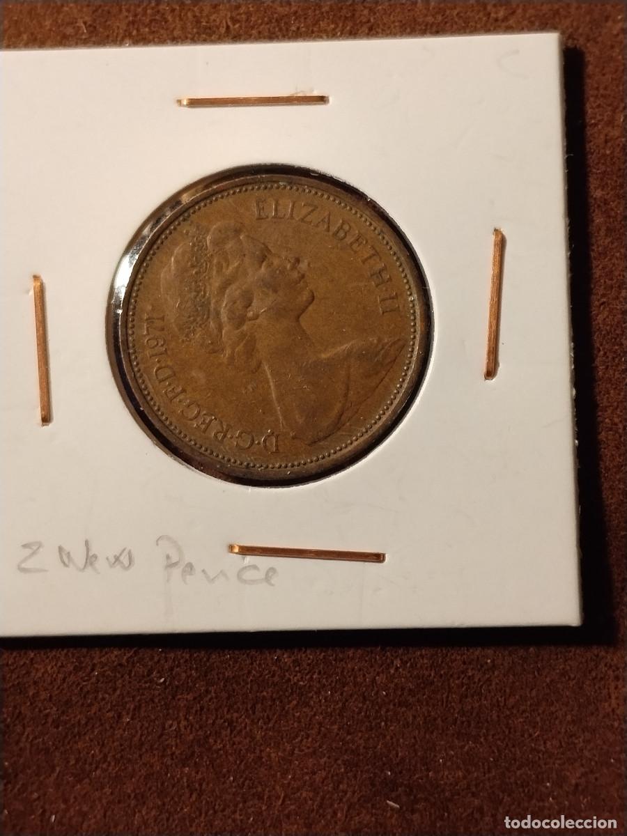 Monedas antiguas de Europa: 2 New Pence 1971 &middot; Elizabeth II &middot; Reino Unido &middot; Primera emisi&oacute;n decimal &middot; Bronce