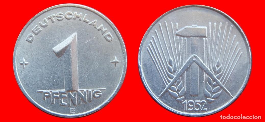Monedas antiguas de Europa: 1 PFENNIG 1952E ALEMANIA REPUBLICA DEMOCRATICA DDR-151517