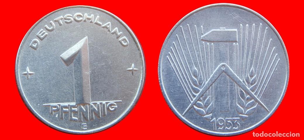 Monedas antiguas de Europa: 1 PFENNIG 1953E ALEMANIA REPUBLICA DEMOCRATICA DDR-151518