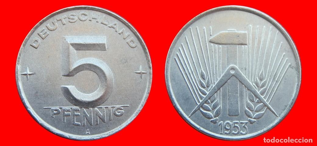 Monedas antiguas de Europa: 5 PFENNIG 1953A ALEMANIA REPUBLICA DEMOCRATICA DDR-151522