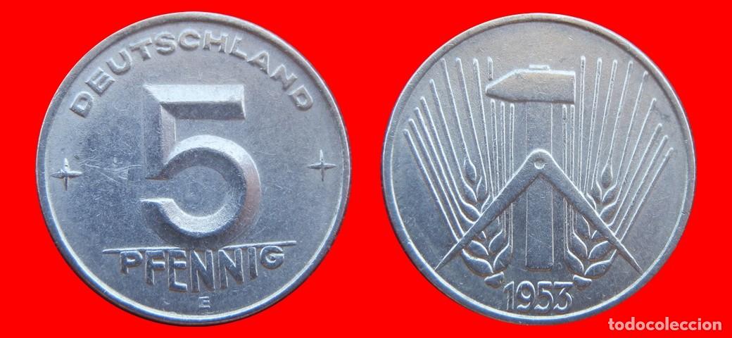 Monedas antiguas de Europa: 5 PFENNIG 1953E ALEMANIA REPUBLICA DEMOCRATICA DDR-151523