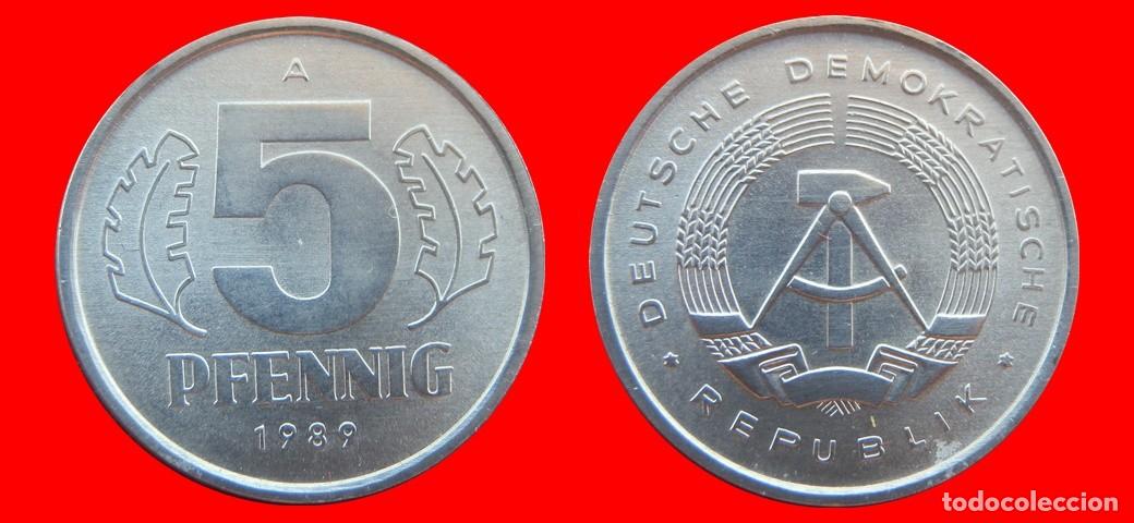 Monedas antiguas de Europa: 5 PFENNIG 1989A ALEMANIA REPUBLICA DEMOCRATICA DDR-151525